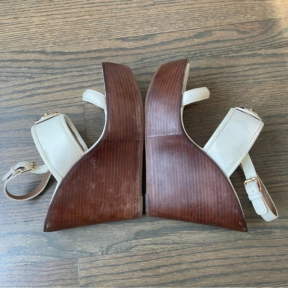 Tory Burch Selma Sandal Wedge White - Picture 6 of 16